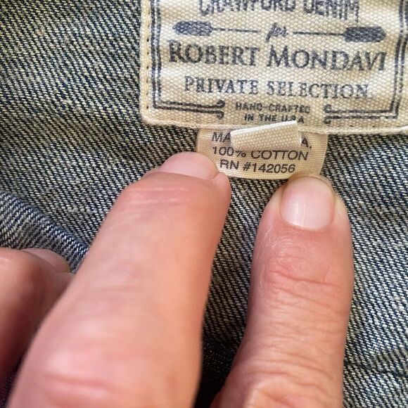 Robert Mondavi Crawford Denim Western Pearl Snap sz XS Wine Button Up Shirt Top - Picture 4 of 11